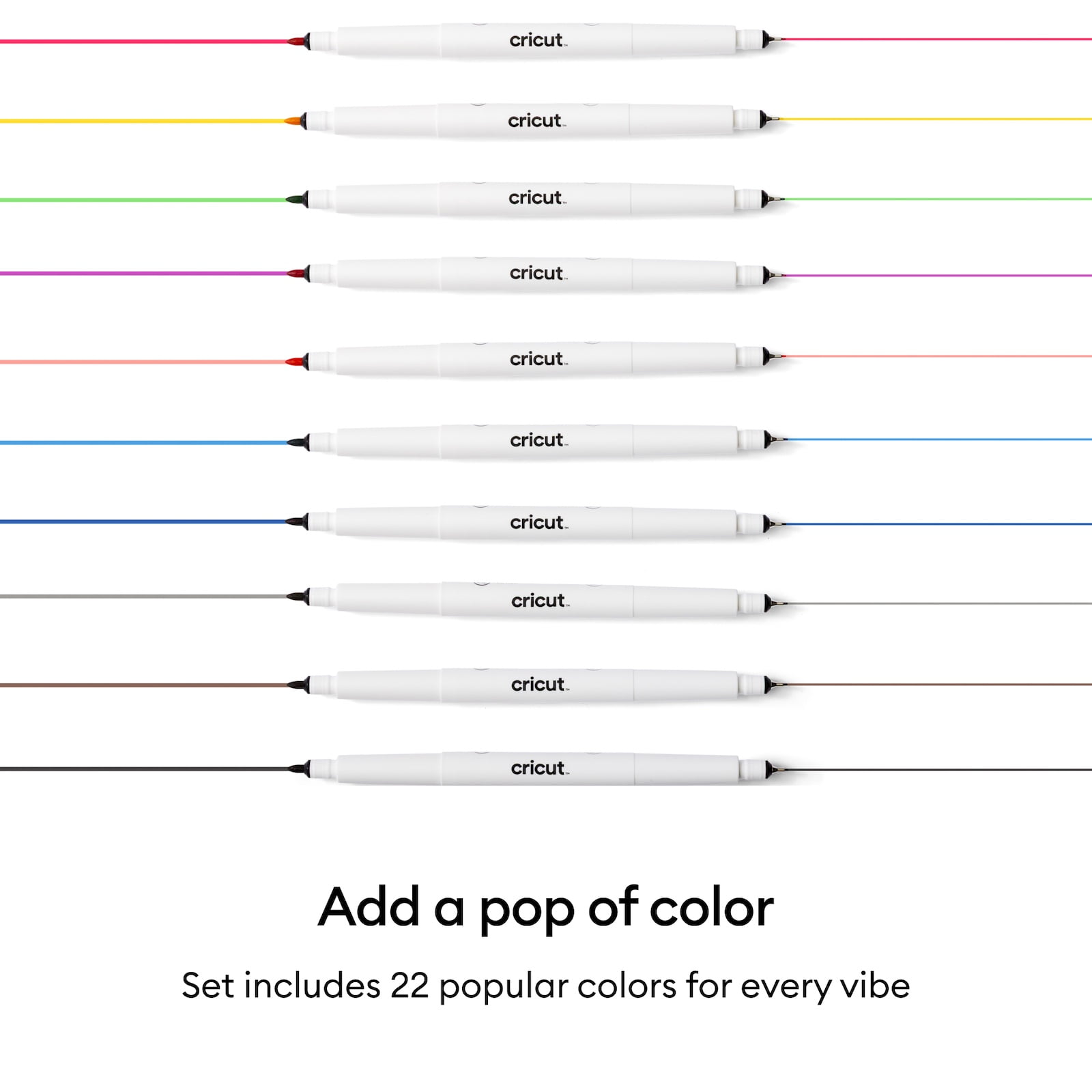 Dual-Sided Markers, Ultimate Multicolor Rainbow Marker and Pen Set, 22 Count, For Maker & Explore Machines - Image 5