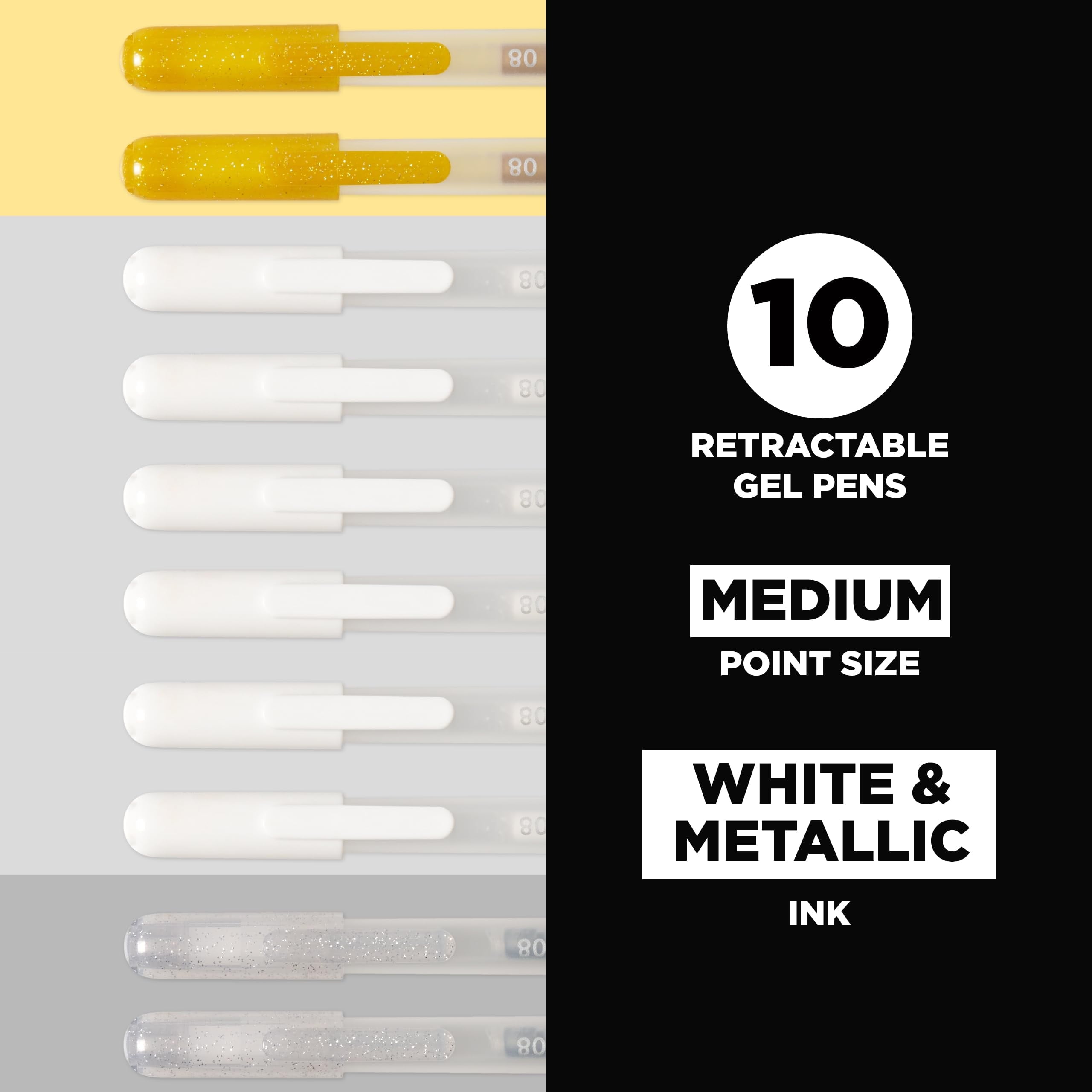 SAKURA Gelly Roll Retractable Gel Pens Colored - Opaque Color Set - Art Gifts, Holiday Gifts & DIY Projects - Medium Point Ink Pen - Colored - Image 2