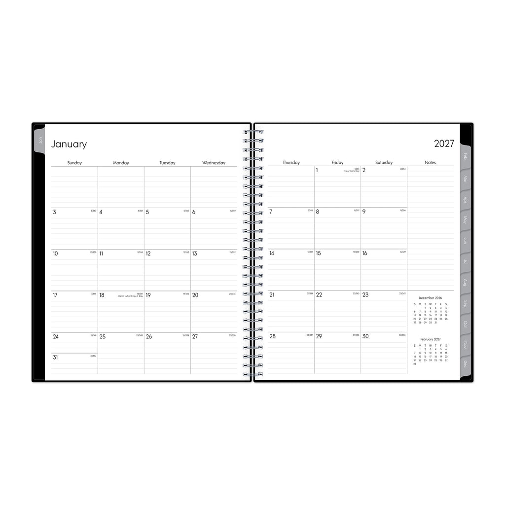 2027 18 Month Monthly Planner Calendar, July 2026 - December 2027, 8" x 10", Monthly Layout, Flexible Cover, Silver W... - Image 3