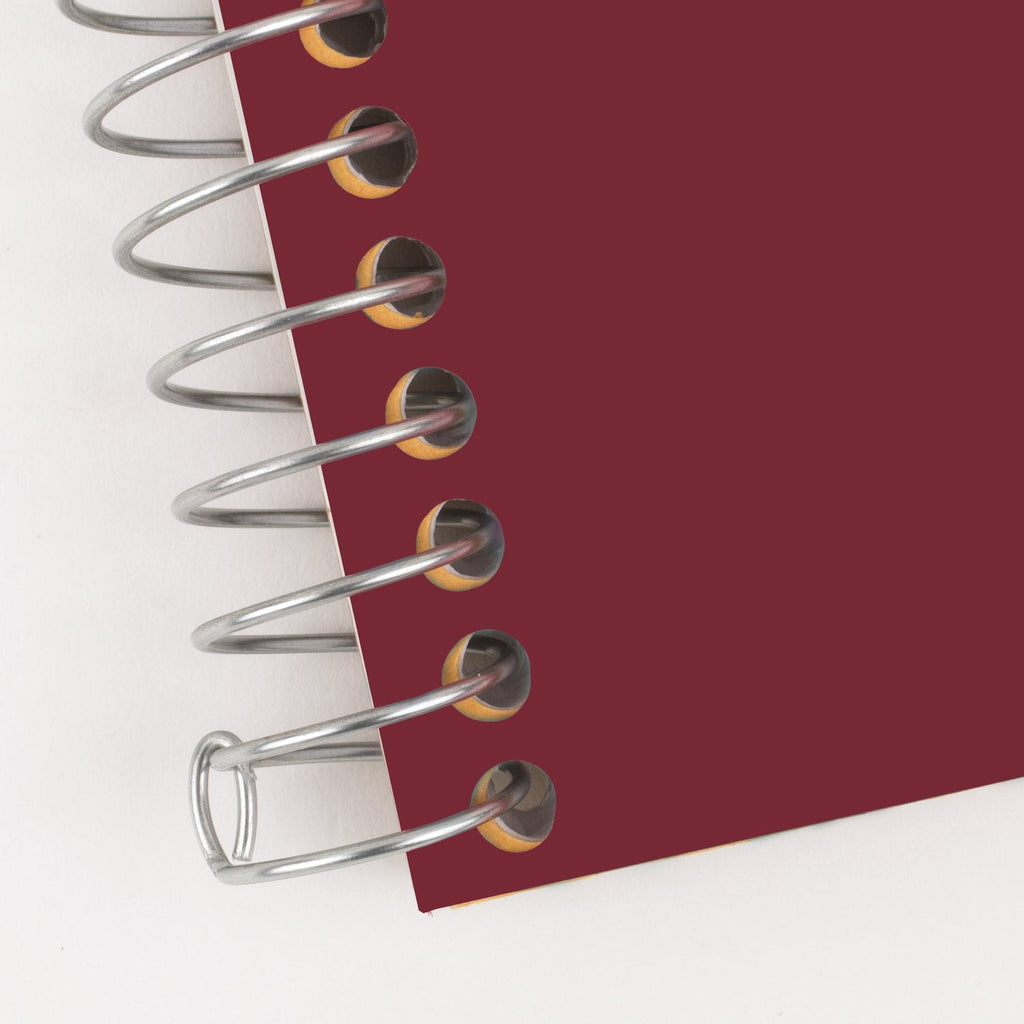 College Ruled Notebook, 4.5" x 7", Burgundy Red, Poly, Spiral, 80 Sheets - Image 2
