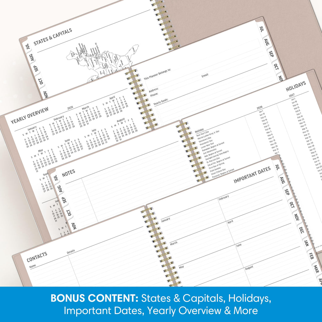 2026-2027 Large Print Weekly and Monthly Academic Year Planner Calendar, July 2026 - June 2027, 8.5" x 11", Flexible ... - Image 5