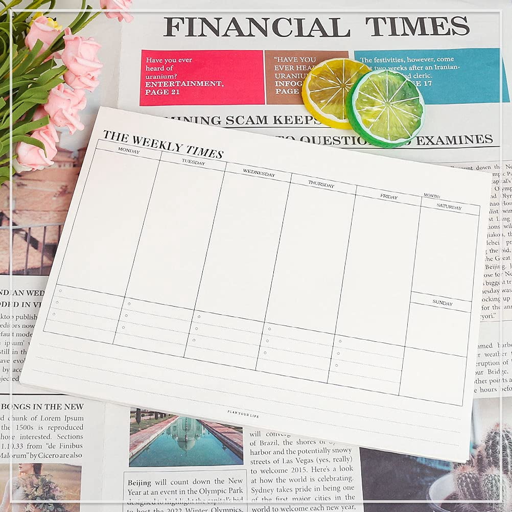 65 Pad, Undated 6.9x9.6'' Planner Notepad, Tear Off To-Do List Notepad, Organizer for Students, Office Supplie for Wo... - Image 2