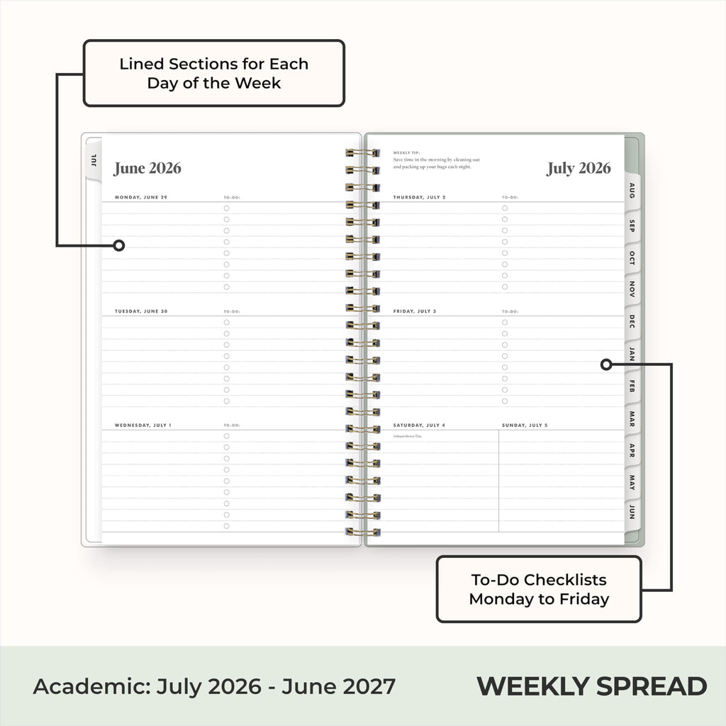 The Everygirl 2026-2027 Weekly and Monthly Academic Year Planner Calendar, July 2026 - June 2027, 5" x 8", Flexible C... - Image 3