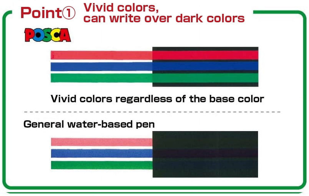 Mitsubishi Posca Paint Marker Pen Medium Point, 29 Vivid Colors, Water-Based Pigment Ink, Non-Toxic, Waterproof, Lightfast, PC-5M - Image 2