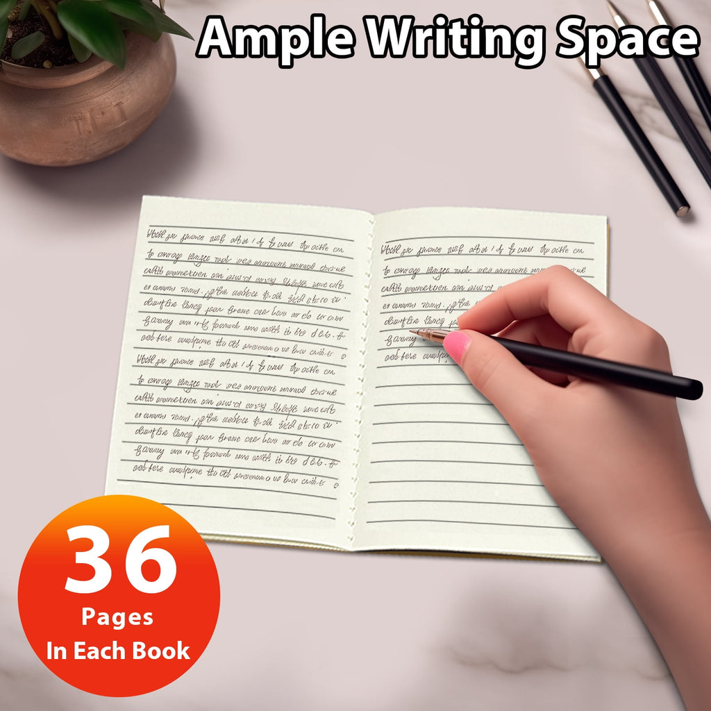 24 Pack A6 Mini Journal, 3.5"x 5", Thick & Lined Paper, Pocket Notebook, Softcover, Small Memo Notepad (Brown Kraft) - Image 4