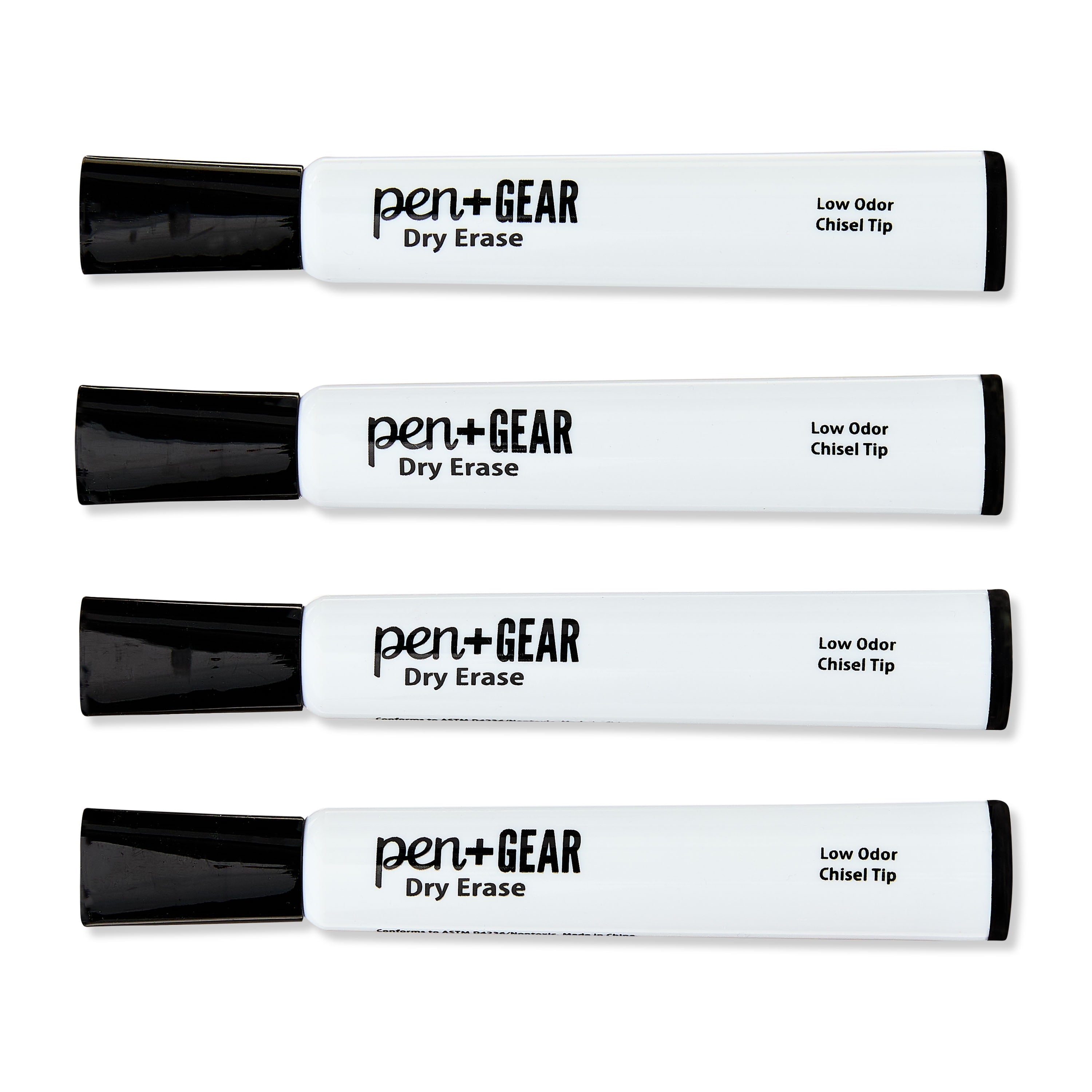 Dry Erase Markers, Chisel Tip, Black, 4-Pack - Image 4
