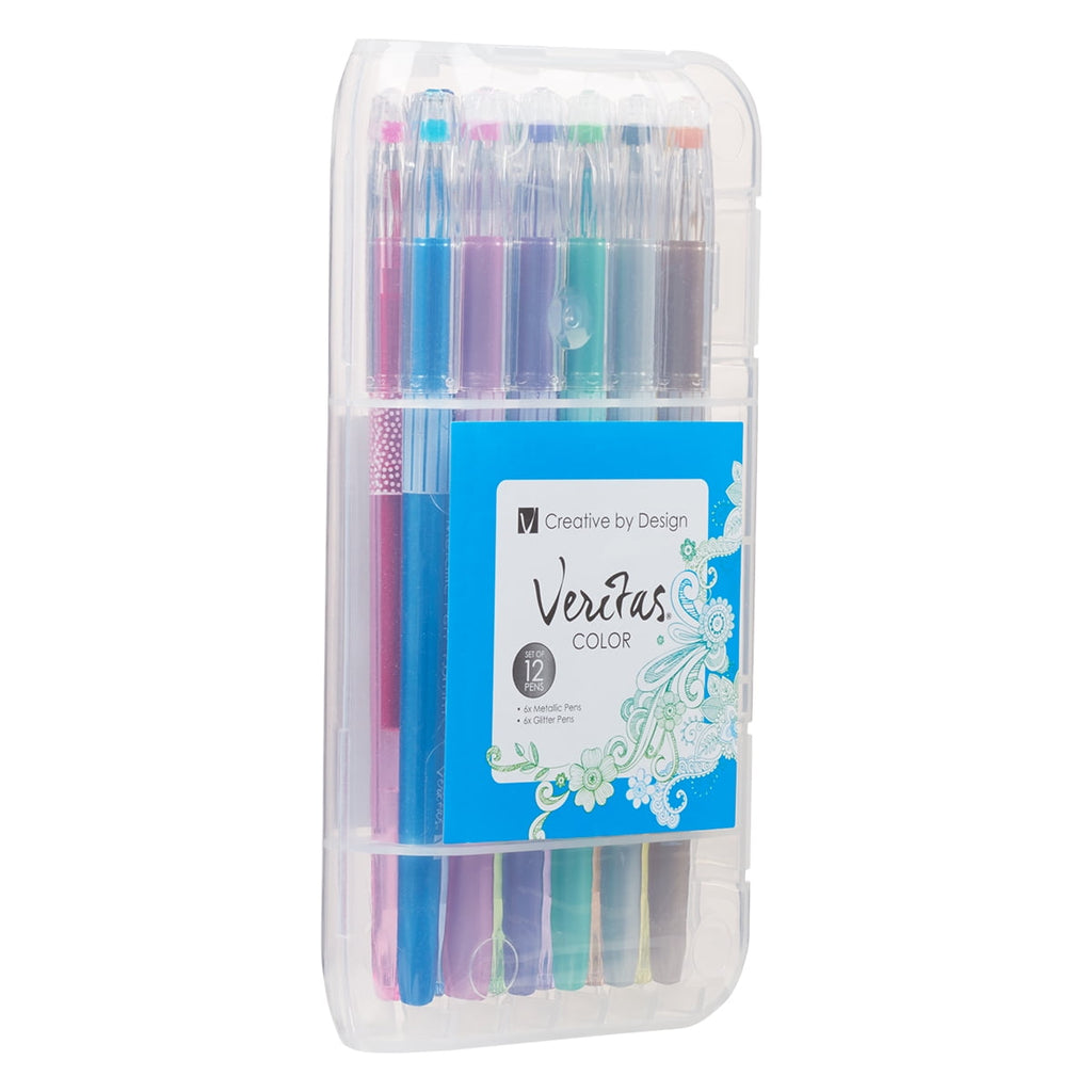 Metallic & Glitter Gel Pen Set - 12pc - Image 4