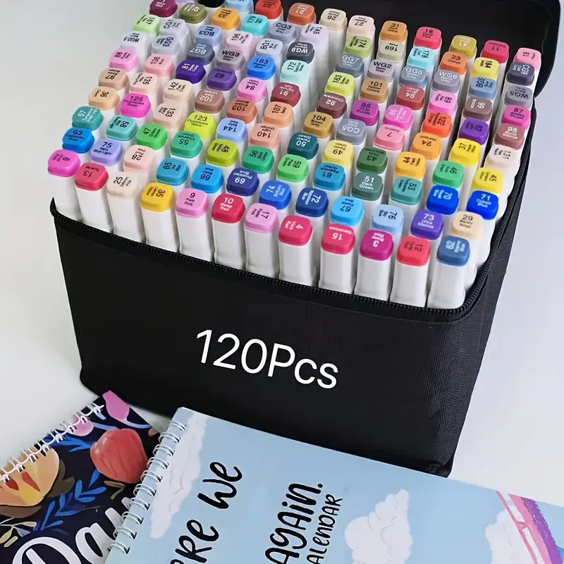 Alcohol Art Markers Set, 120 Pieces - Image 6