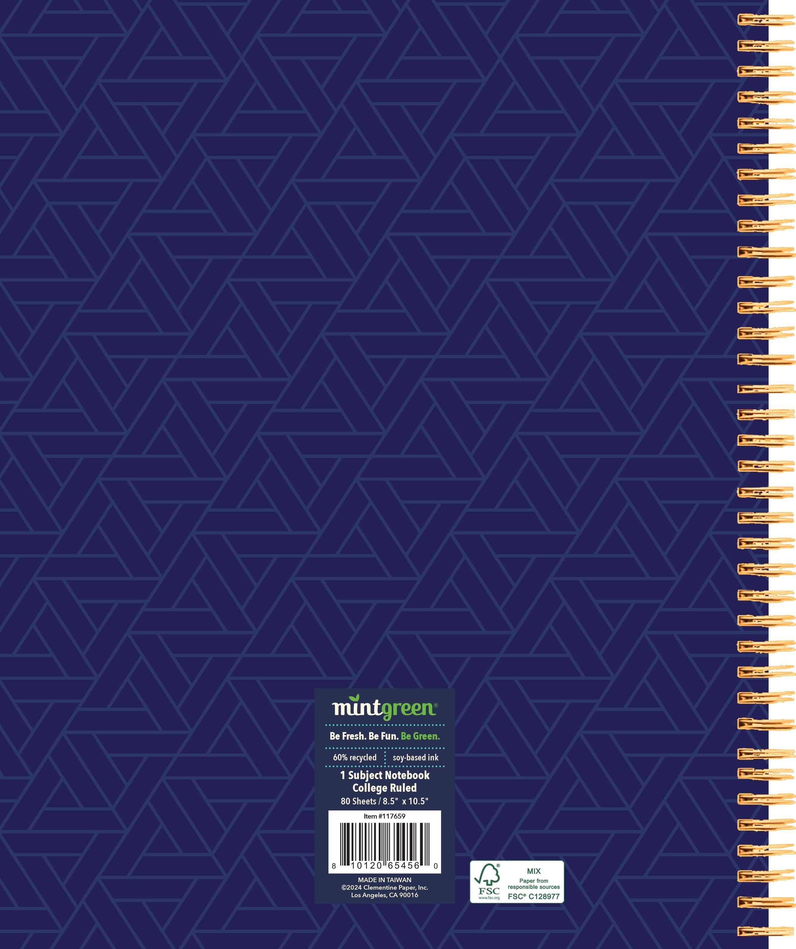 (2 pack) Spiral Bound 1 Subject Notebook College Ruled- 80 Sheets - 8.5 x 10.5in. - Image 4