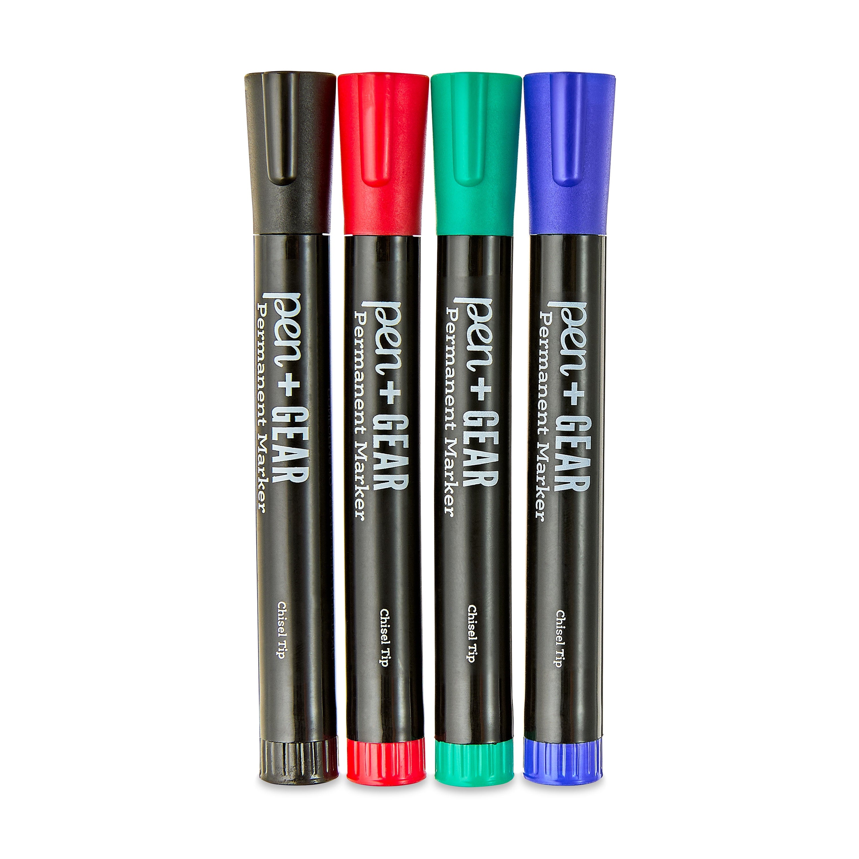 Pen+Gear Permanent Markers, Chisel Tip, Assorted Colors, 4 Count - Image 4