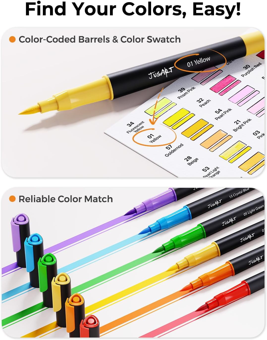 Markers for Adult Coloring Books No Bleeding, 60 Colors Coloring Markers with Dual Tips, Fine & Brush Pens with Ergon... - Image 5