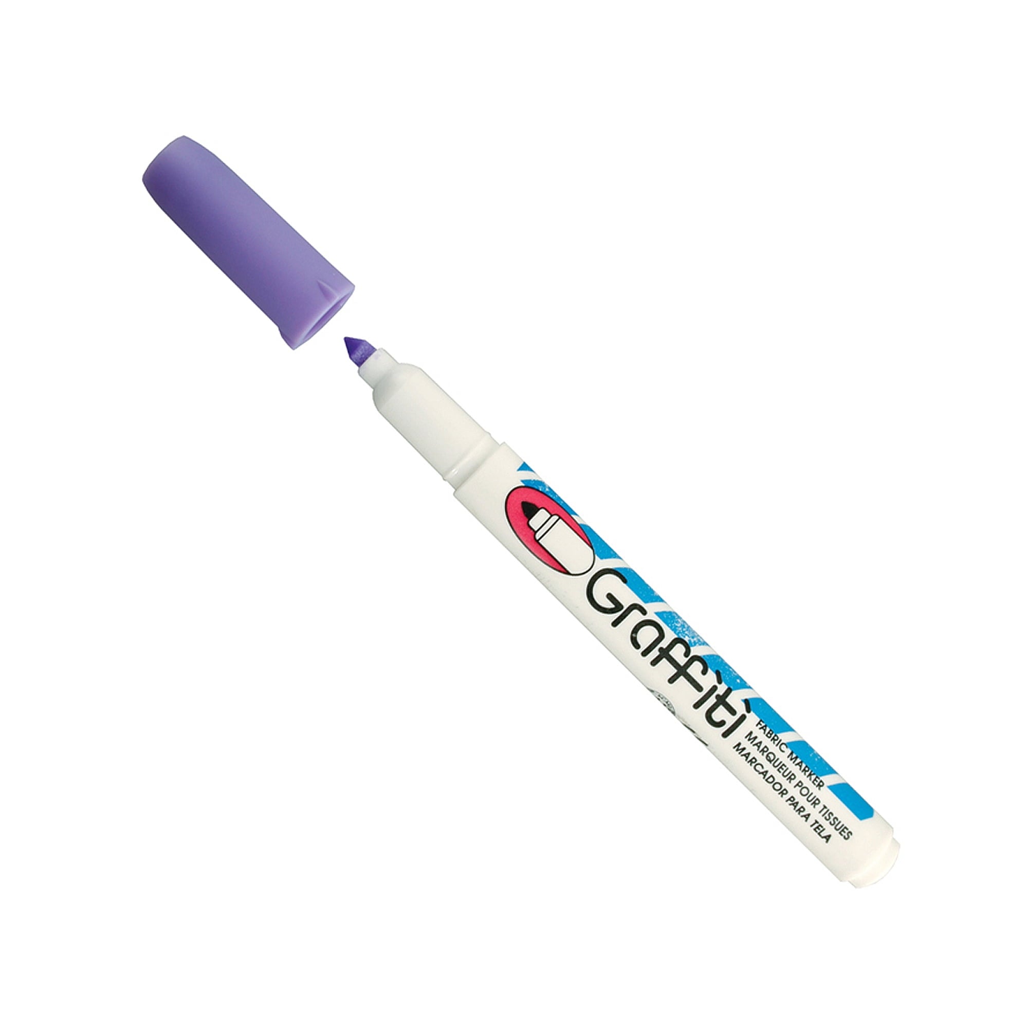 Marvy Uchida Permanent Fabric Markers, Brush Tip 6-Count, Non-Toxic, Primary Colors - Image 4