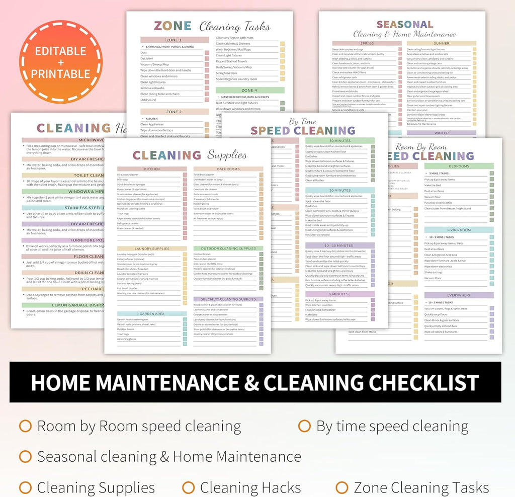 ADHD Cleaning Planner for Adults Women, Cleaning Schedule and Checklist Notebook, Cleaning and Organizing Planner, Da... - Image 3