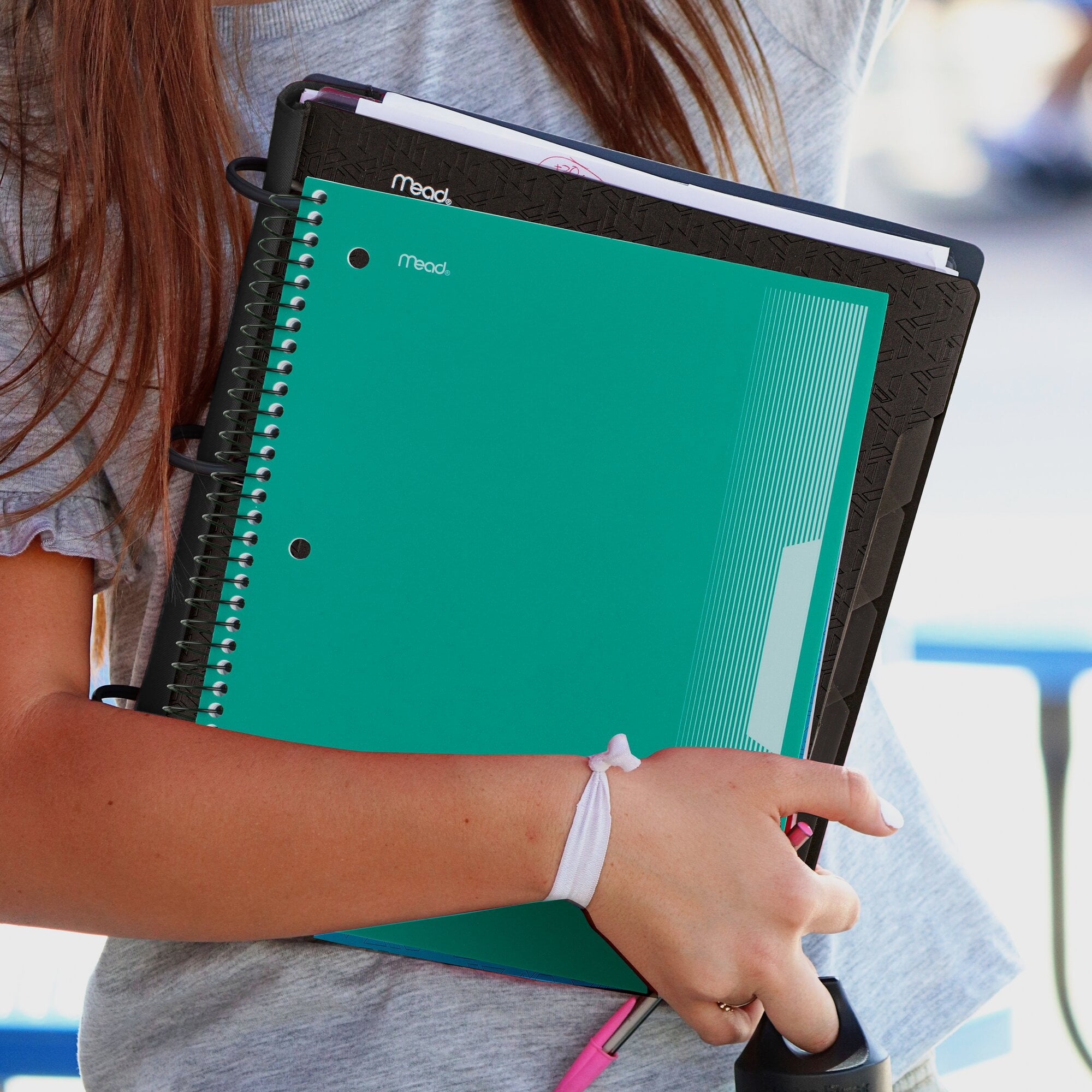 Mead Spiral Notebook 5 Subject Wide Ruled Plastic Cover 8 x 10 12 5 Pack - Wide - Image 5