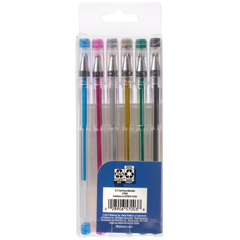 Hello Hobby Multicolor Gel Pen Metallic Set, 6 Pieces - Image 3