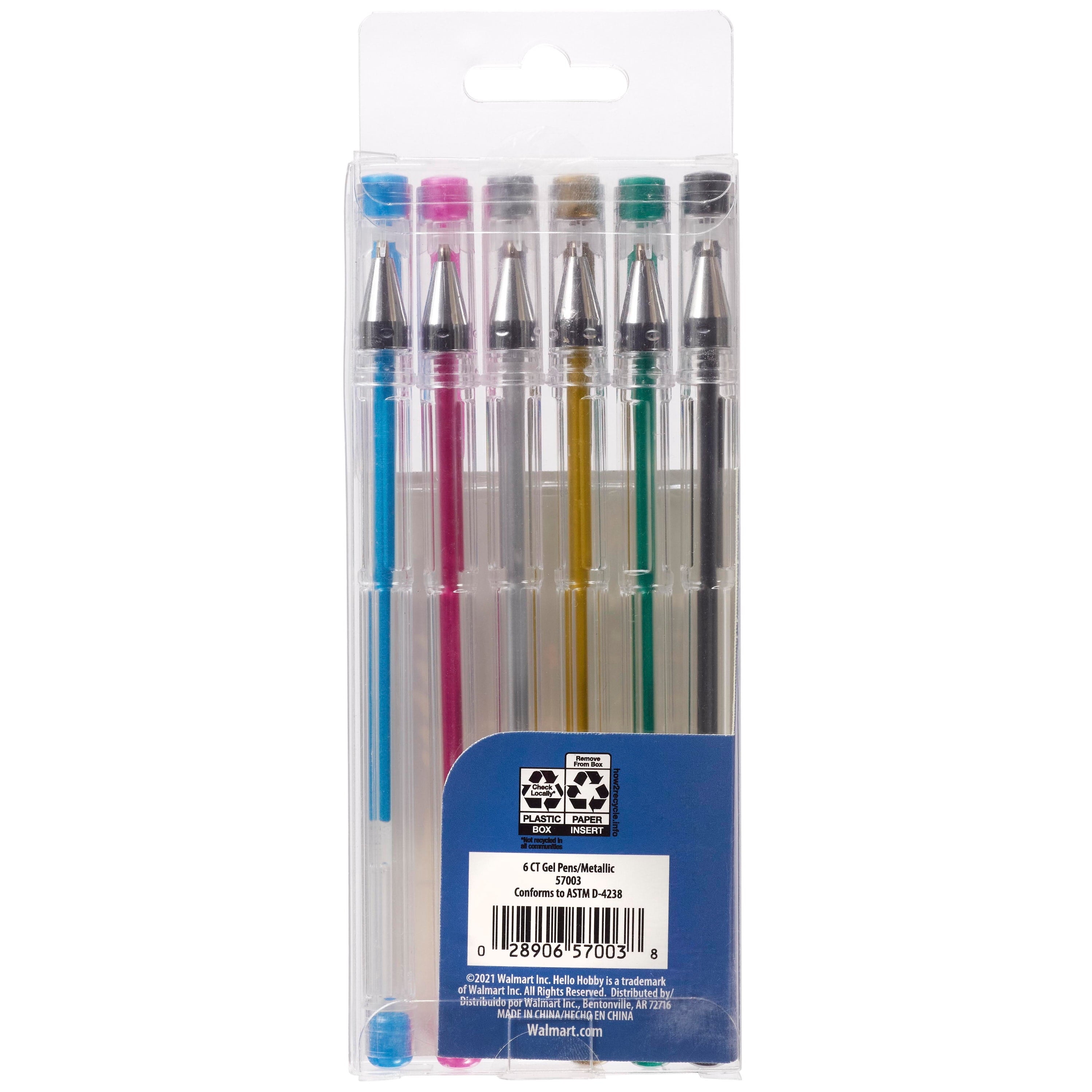 Hello Hobby Multicolor Gel Pen Metallic Set, 6 Pieces - Image 3