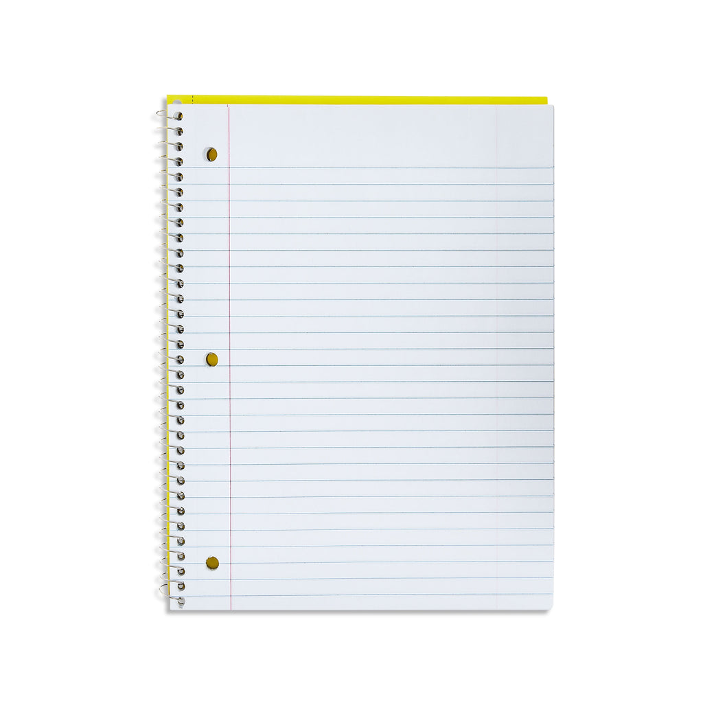 (12 pack) Pen+Gear Wide Rule 1 Subject Notebook, 8” x 10.5”, Yellow, 70 Sheets, New - Image 3