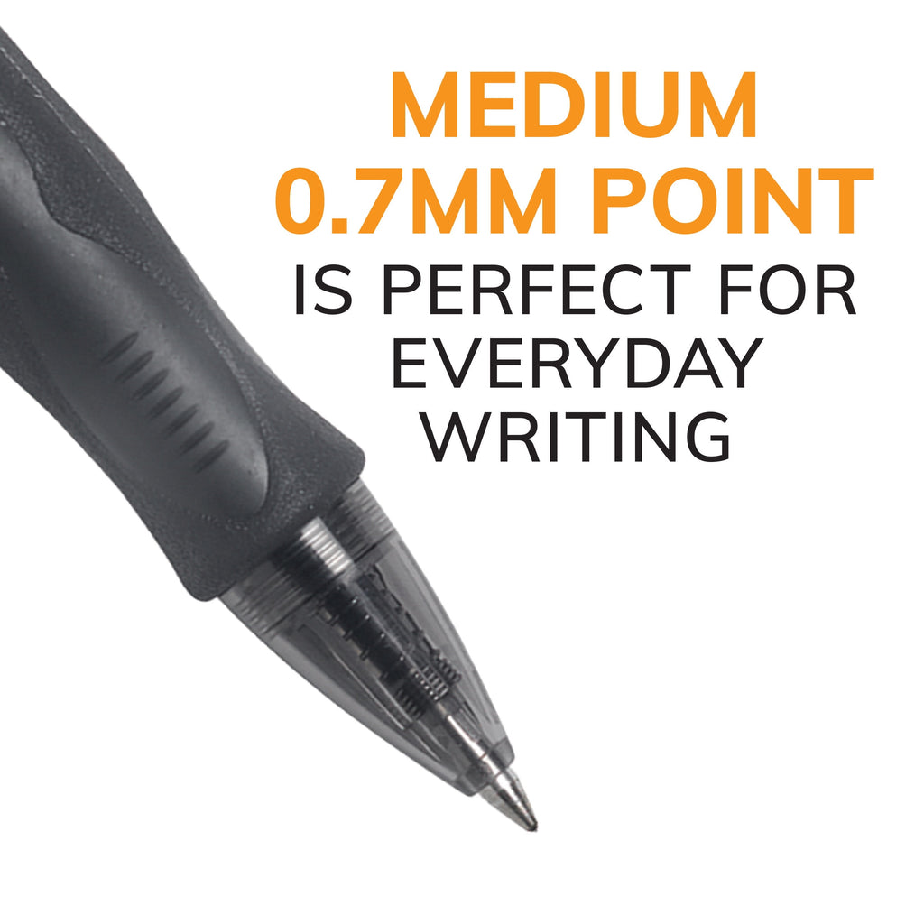 Black Gel Pens, Medium Point (0.7mm), 12-Count Pack - Image 3