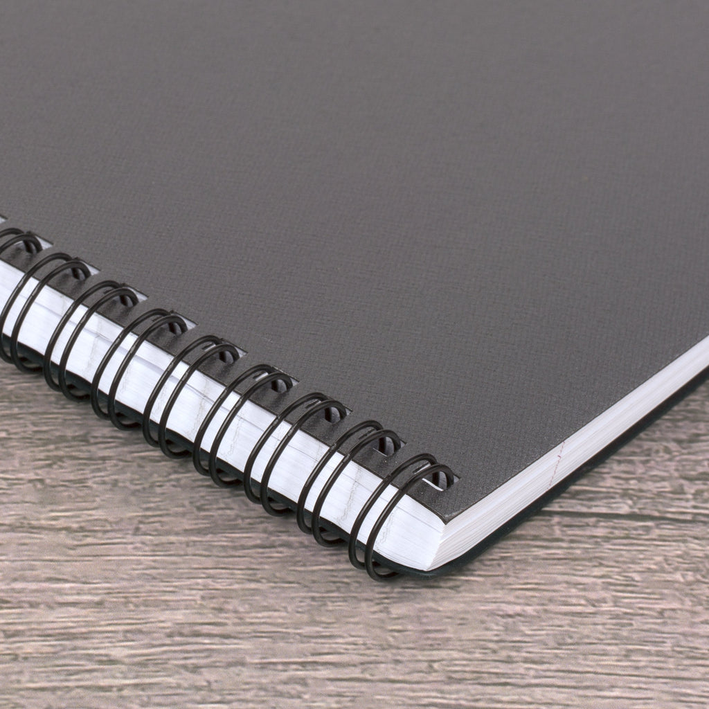 Business Notebook, 6.5" x 8.25", Gunmetal, Flexible Cover, Wirebound, 80 Sheets - Image 6