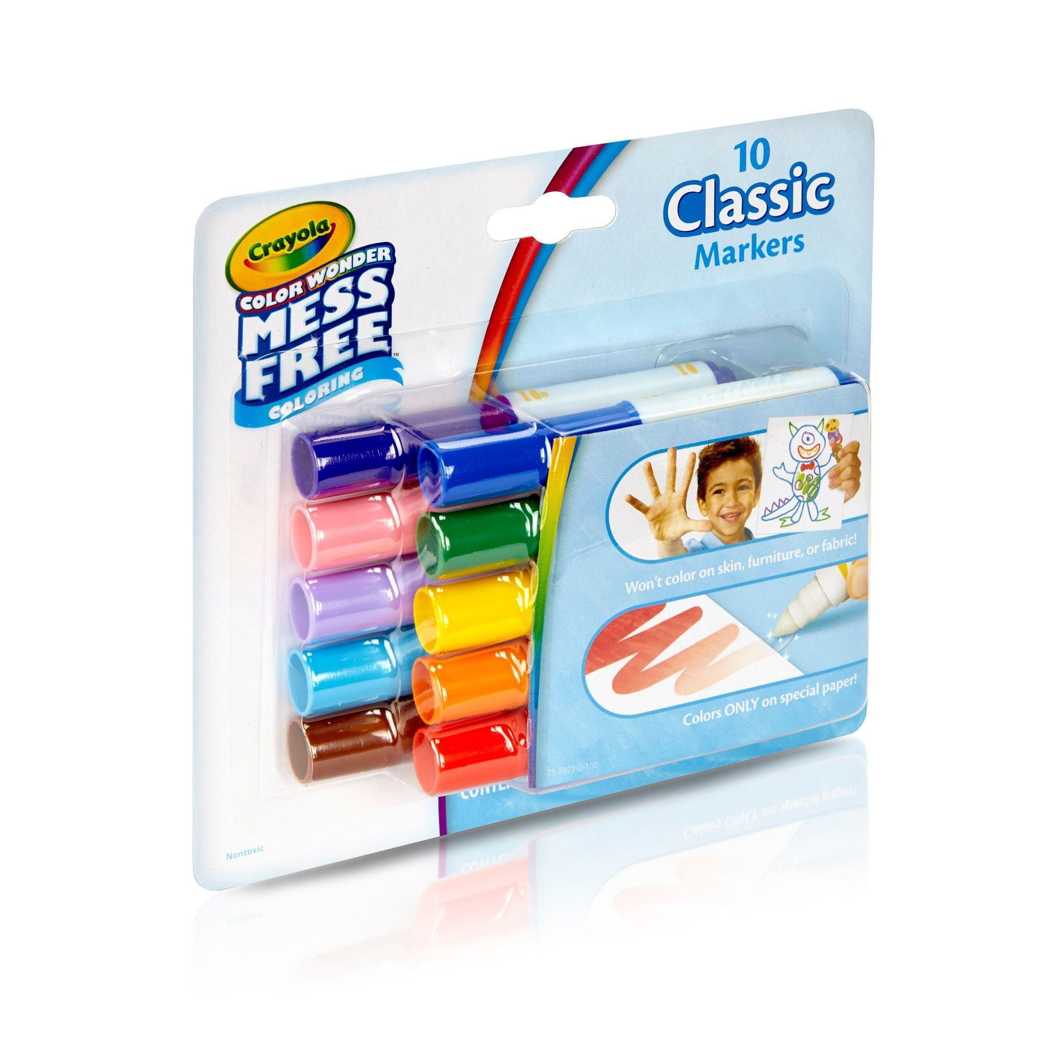Color Wonder Mini Markers, 10 Ct, Classic Colors, Toddler Art Supplies, Travel Activity, Coloring Gift for Kids, 3+ - Image 3