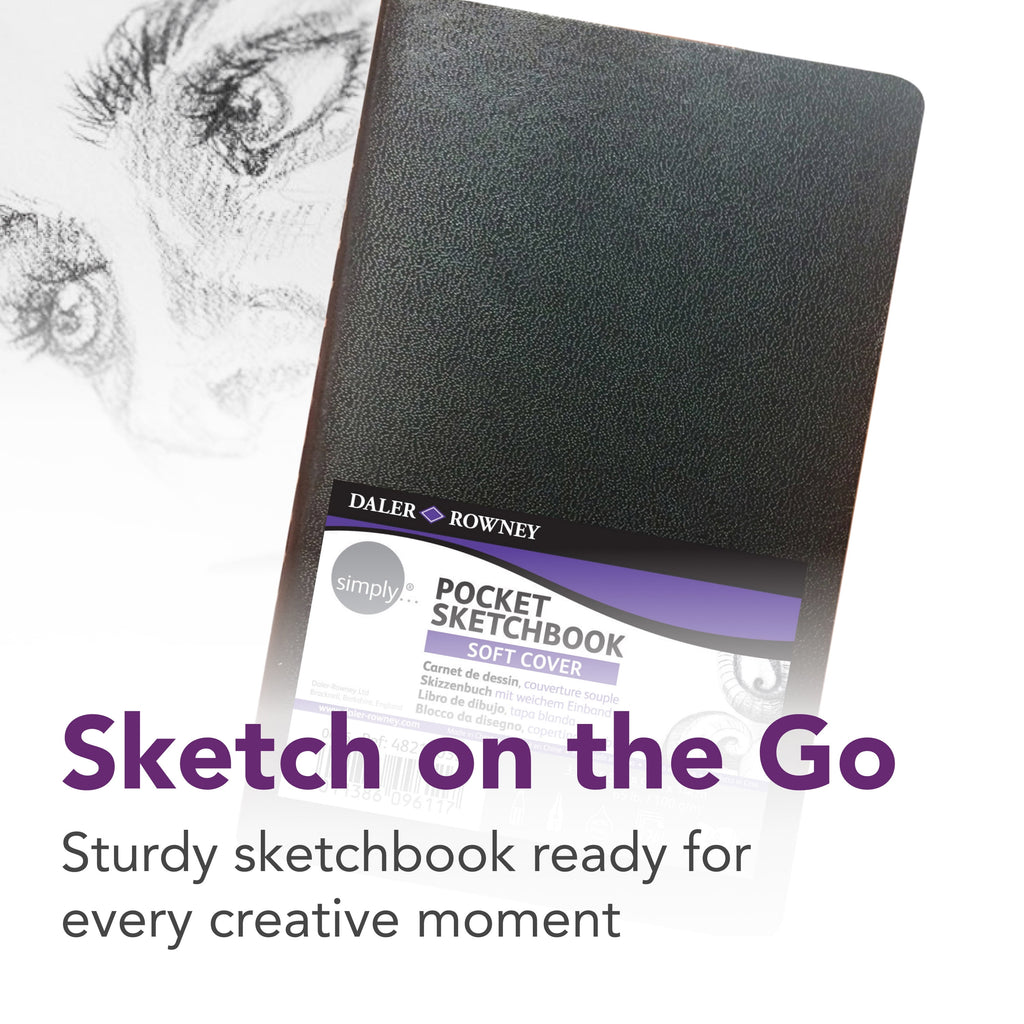 Simply... Sketchbook, Soft White, (100gsm), Softcover Binding, 48 Pages, 3.5" x 5.5" - Image 2