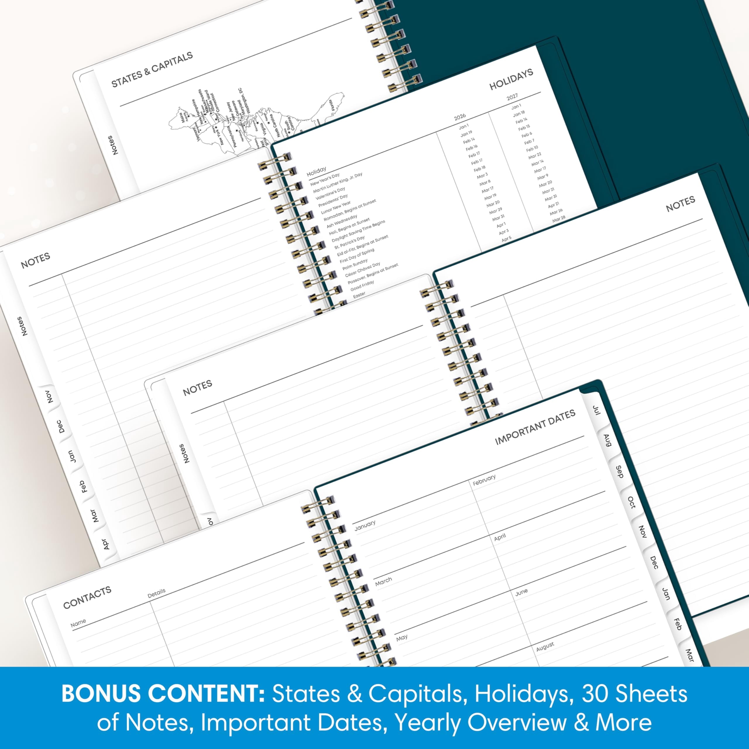 Blue Sky 2026-2027 Weekly and Monthly Academic Year Planner Calendar, July 2026 - June 2027, 5.875" x 8.625", Flexible Cover, Wirebound, Lam - Image 5