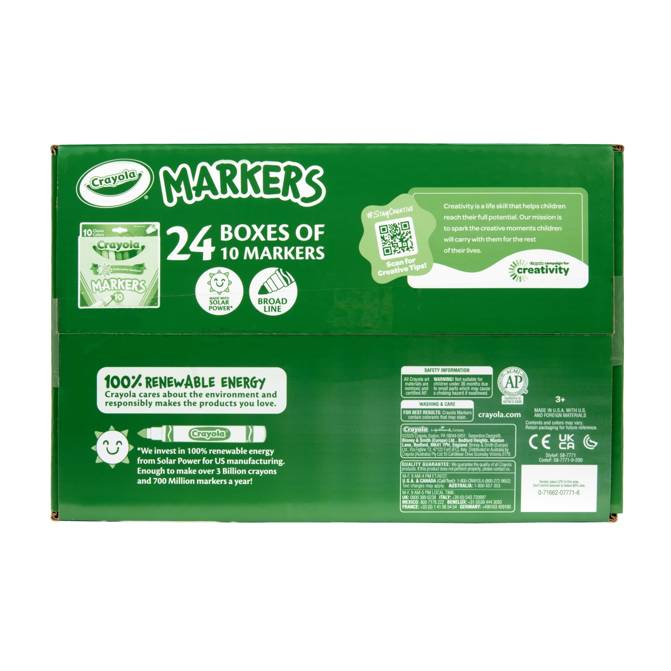 Bulk Markers for Kids, 24 Packs of 10, Broad Line, Bulk Classroom Supplies - Image 3
