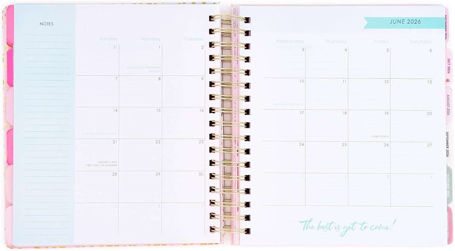 Votum 18 Month Hard Cover Planners/Calendars 10" x 10", January 2026 - June 2027 - Daily, Weekly & Monthly Organizer with Pens, Stickers, St - Image 5