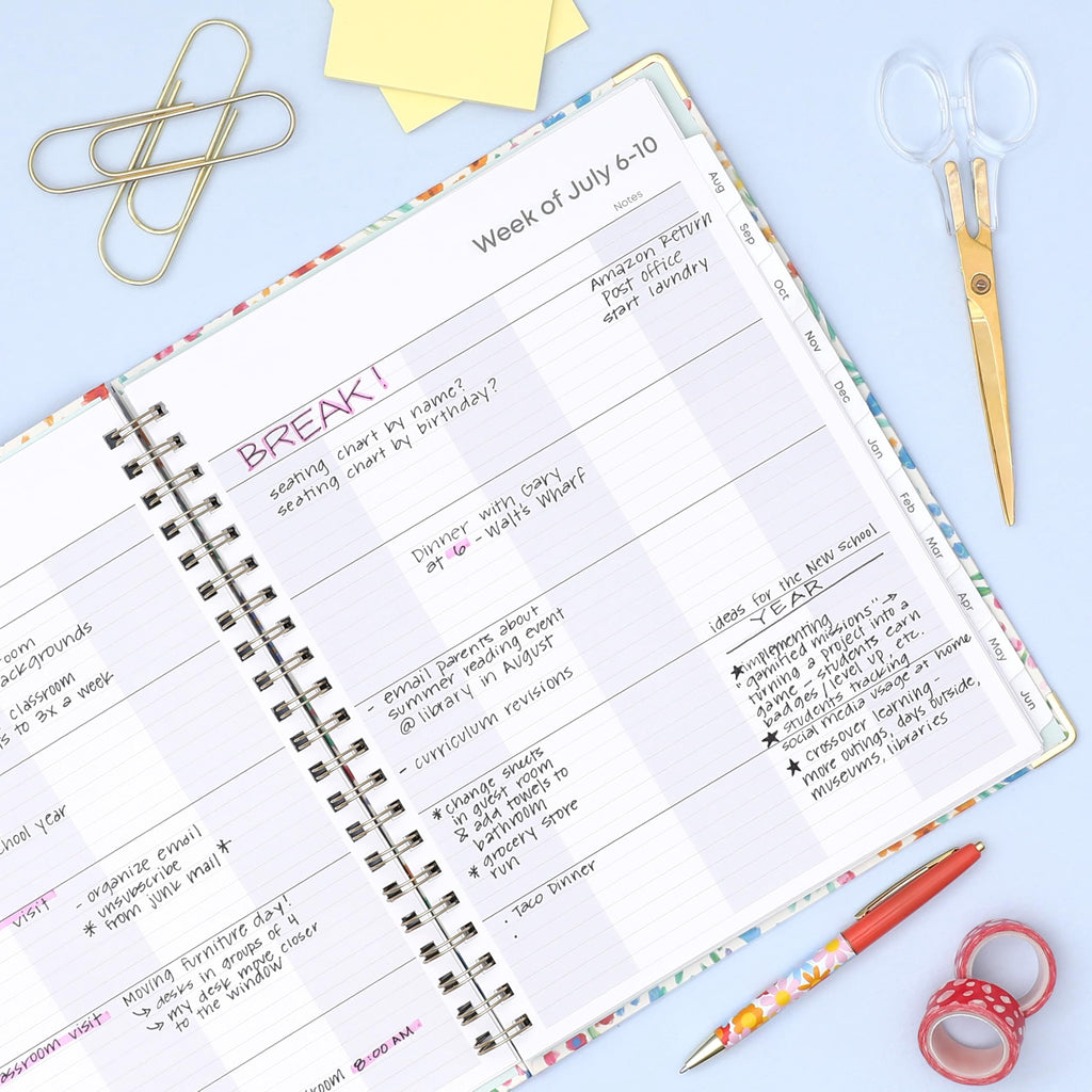 2026-2027 Weekly and Monthly Academic Year Teacher Lesson Planner Calendar With Clipboard, July 2026 - June 2027, 8.5... - Image 2