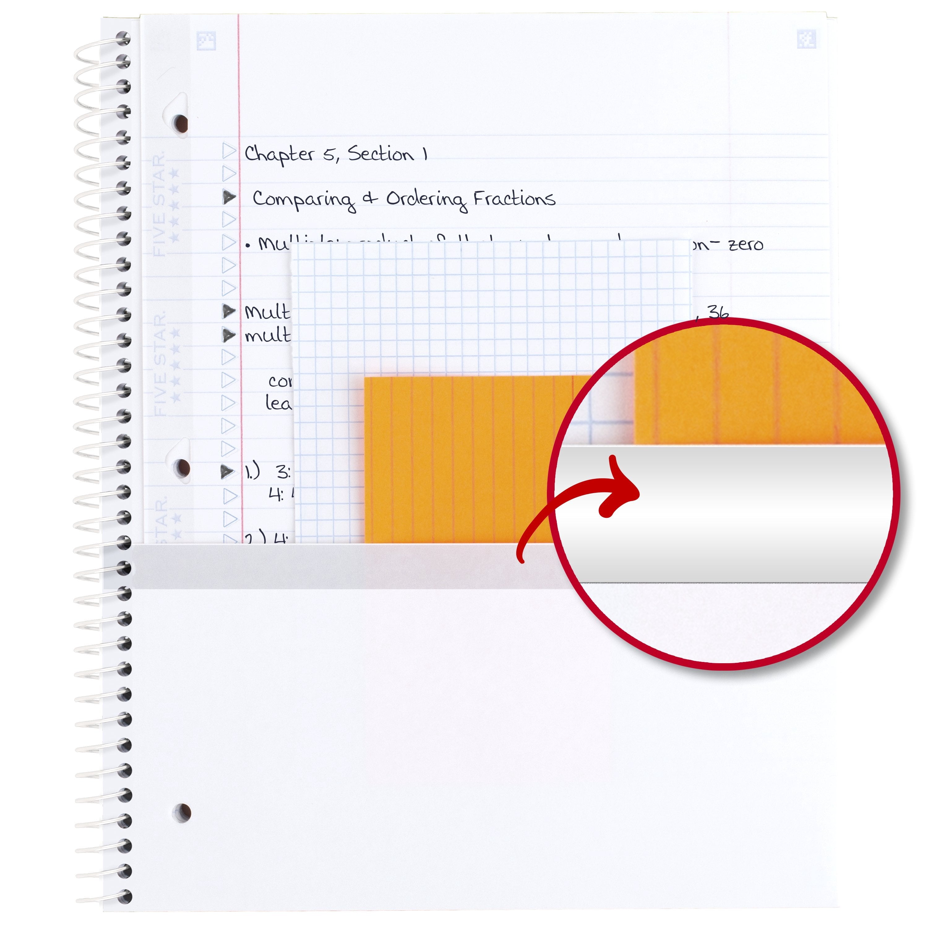 Five Star Align Notebook Plus Study App, 1 Subject, College Ruled, 8.5" x 11", Waves (820158FA-WMT) - Image 5