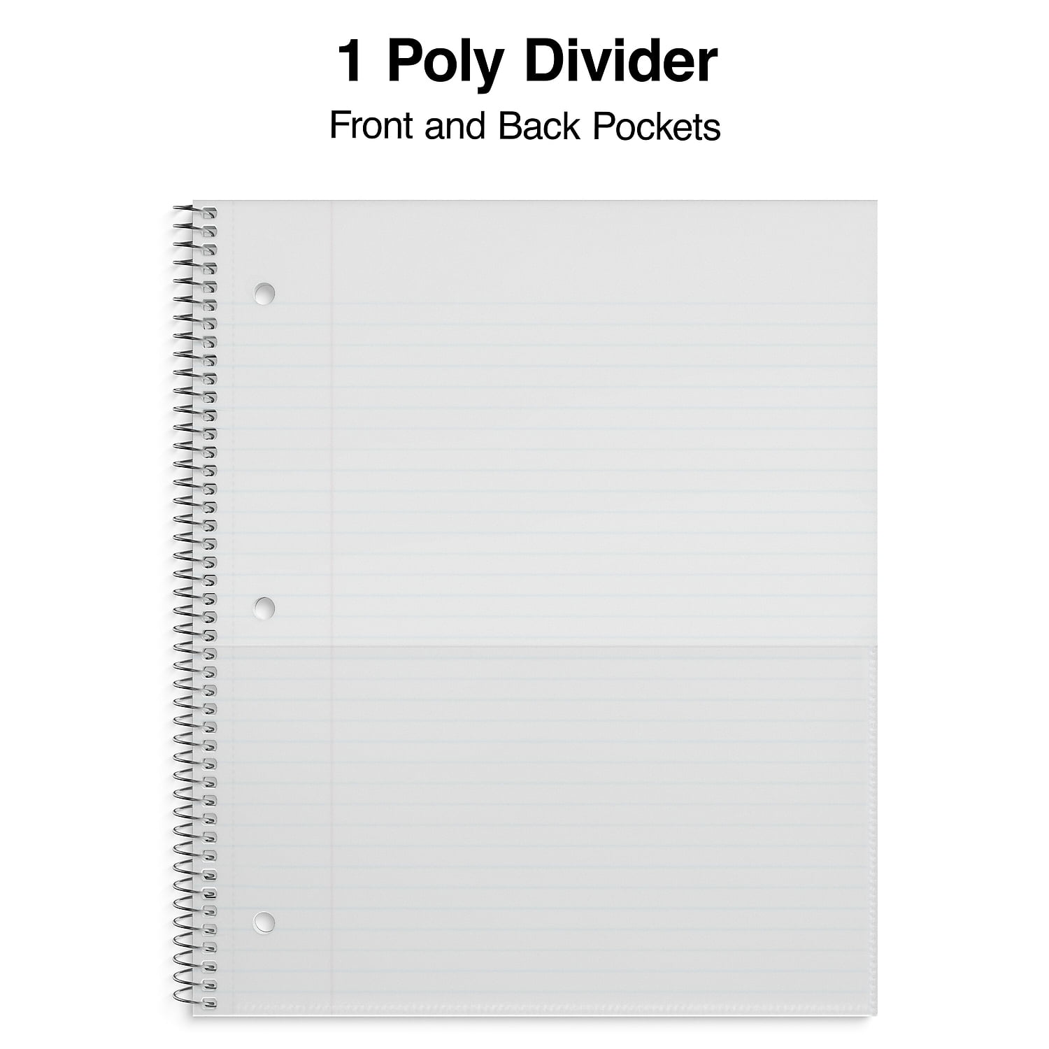 Staples Durable Poly Cover 1 Subject Notebook College Ruled 8-1/2" x 11" Pink TR51448G/51448 - Image 3
