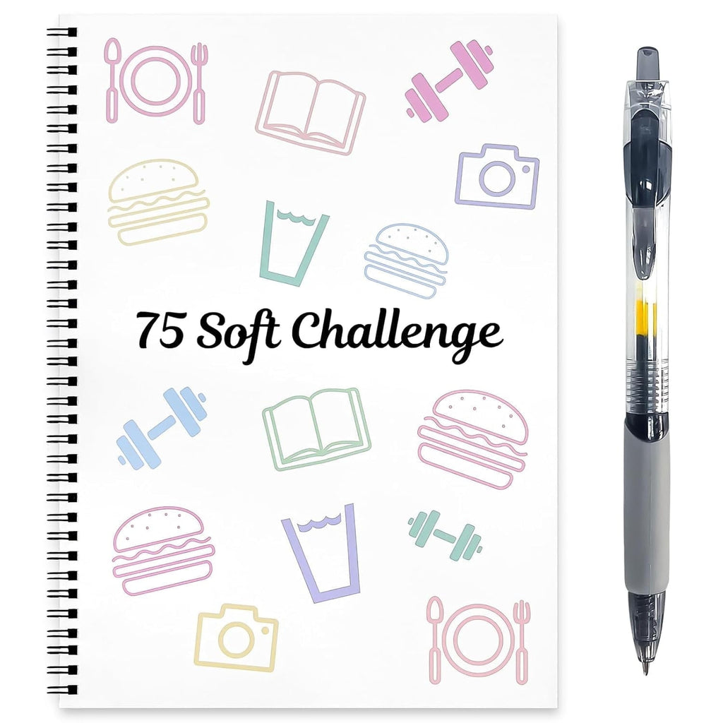 75-Day Planner Notebook, 75 Easy Target Tracker Journal – Editable Spiral Organizer Notepad with Weekly & Monthly Cal...