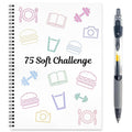 75-Day Planner Notebook, 75 Easy Target Tracker Journal – Editable Spiral Organizer Notepad with Weekly & Monthly Cal...