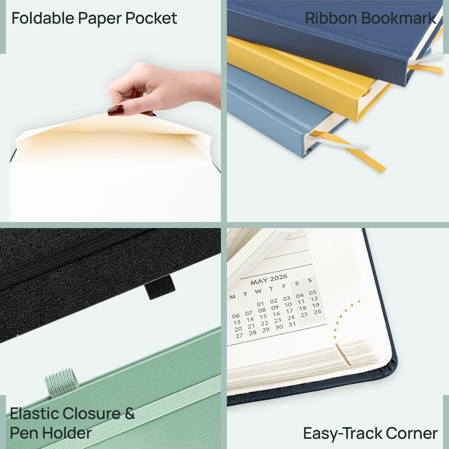 POPRUN Academic Planner 2026-2027, 6.5"x 8.5", (Jul.26-Jun.27) Weekly Monthly Appointment Book with Hourly Time Slots, Hardcover & Monthly T - Image 6
