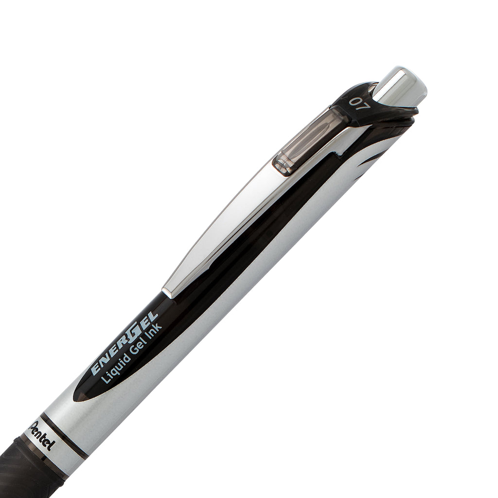 EnerGel RTX Retractable Liquid Gel Pen, Medium Line, Metal Tip, Black Ink, 6 Pack - Image 5