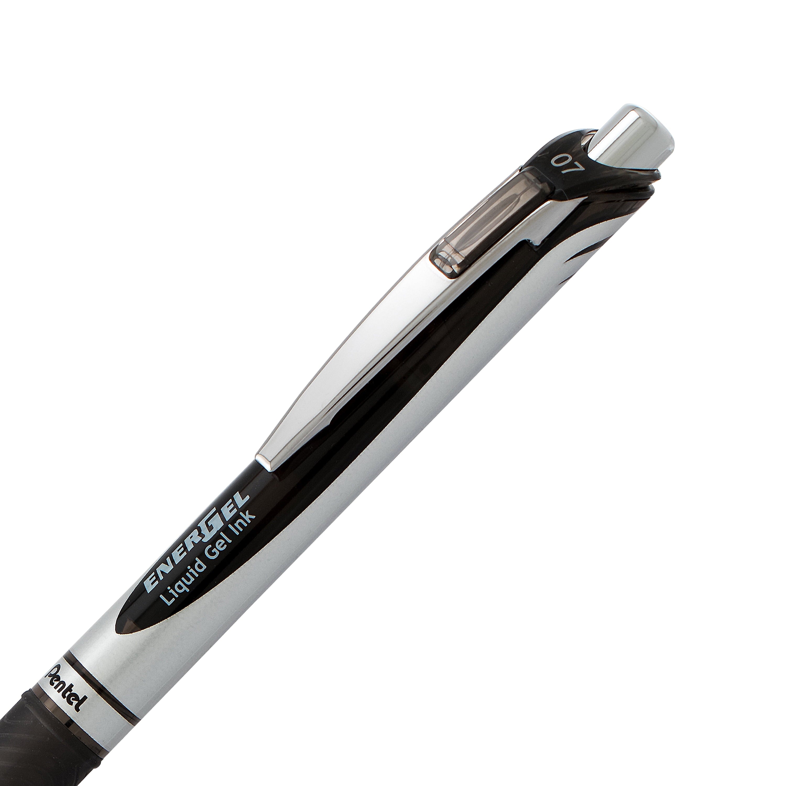 EnerGel RTX Retractable Liquid Gel Pen, Medium Line, Metal Tip, Black Ink, 6 Pack - Image 5