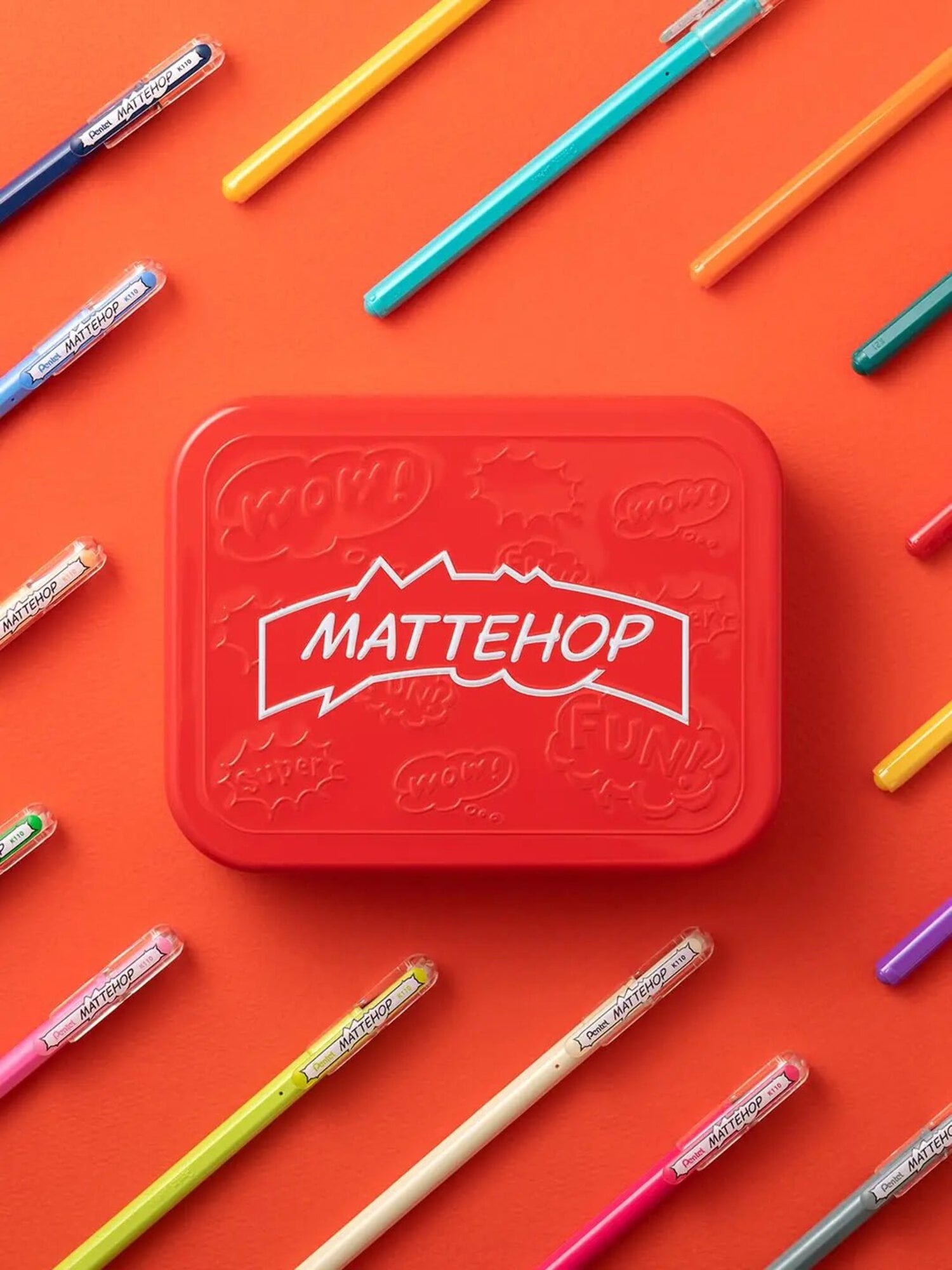MATTEHOP Color Gel Pen Set, (1.0 mm), 21 Colors, with Metal Box - Image 2