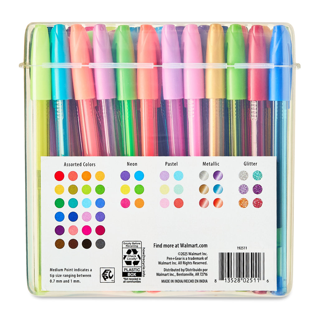 Gel Stick Pens, Medium Point, 0.7 mm, Assorted Colors, 48-count, 192511 - Image 2