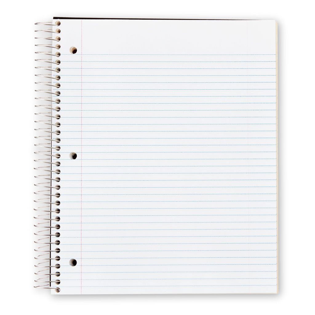 College Ruled 5-Subject Poly Notebook, 9" x 11", Black, 160 Sheets - Image 4