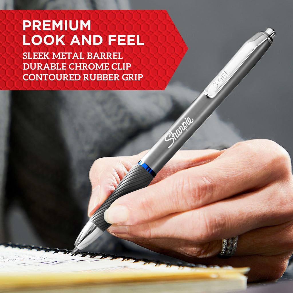 S-Gel Pen, Metal Barrel, Medium Point (0.7mm), 2-Pack - Image 5