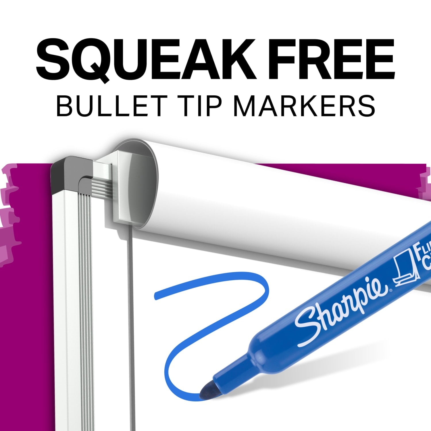 Flip Chart Markers, Bullet Tip, Assorted Colors, 8 Pack - Image 4