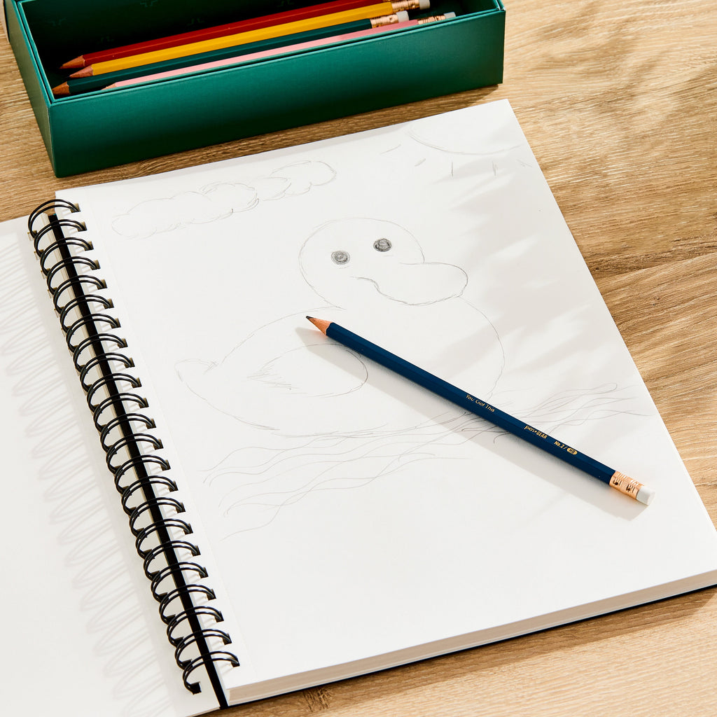 12" x 9" Spiral Sketch Book, 75 Sheets of White, Acid Free, Perforated Premium Drawing Paper - Image 2