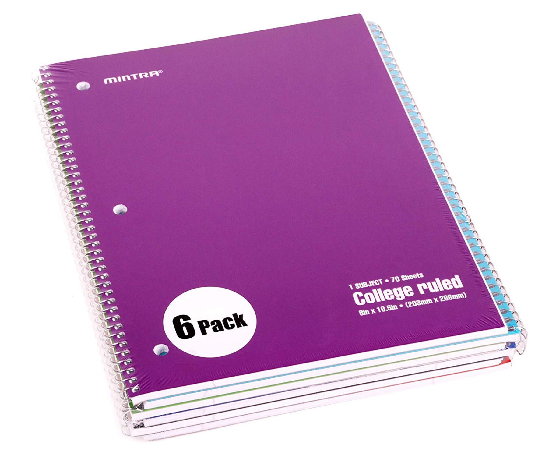 Spiral Notebook - Solid (70 count, 6 Pack) - Image 3