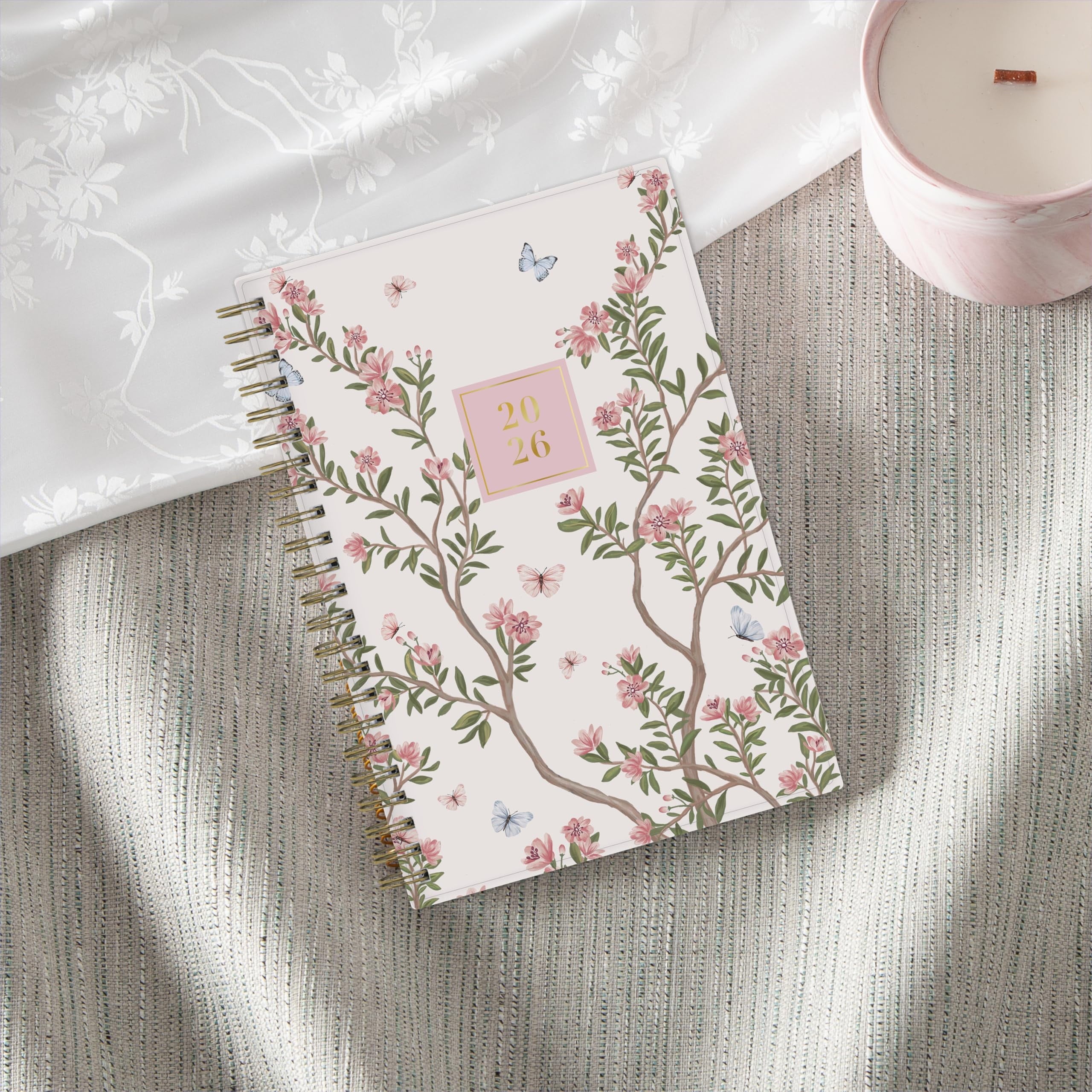 Blue Sky Rachel Parcell 2026 Weekly and Monthly Planner Calendar, January 2026 - December 2026, 5" x 8", Clear Pocket Cover, Durable Twin Wi - Image 2