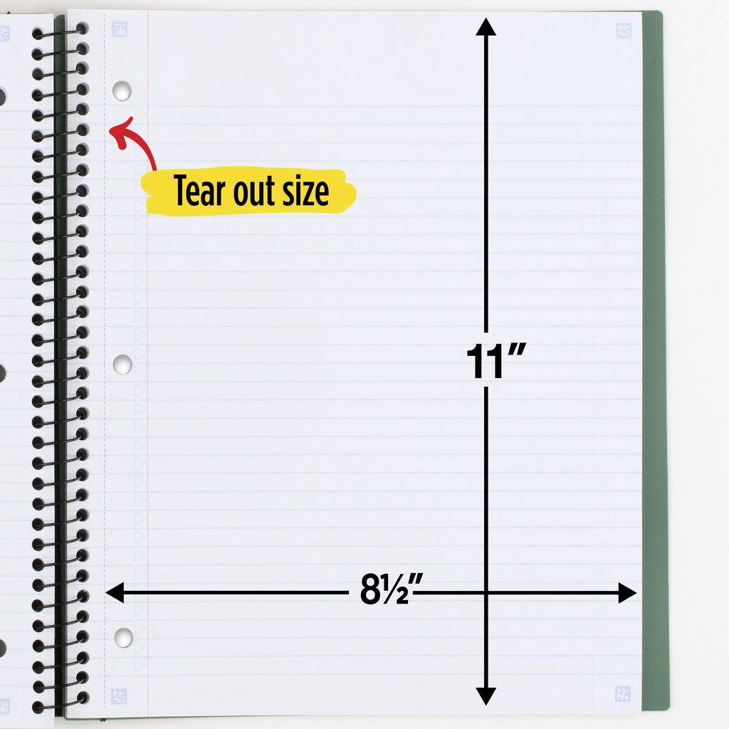 Five Star Advance Notebook Plus Study App, 1 Subject, College Ruled, 8 1/2" x 11", Seaglass (820012I-WMT) - Image 6