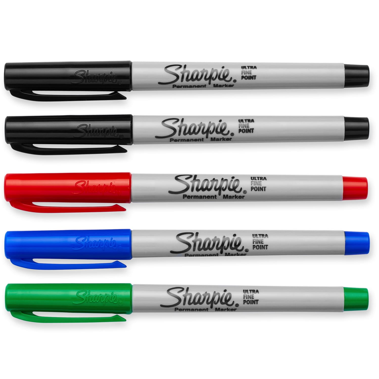Permanent Markers, Ultra Fine Point, Assorted Colors, 5 Count - Image 2