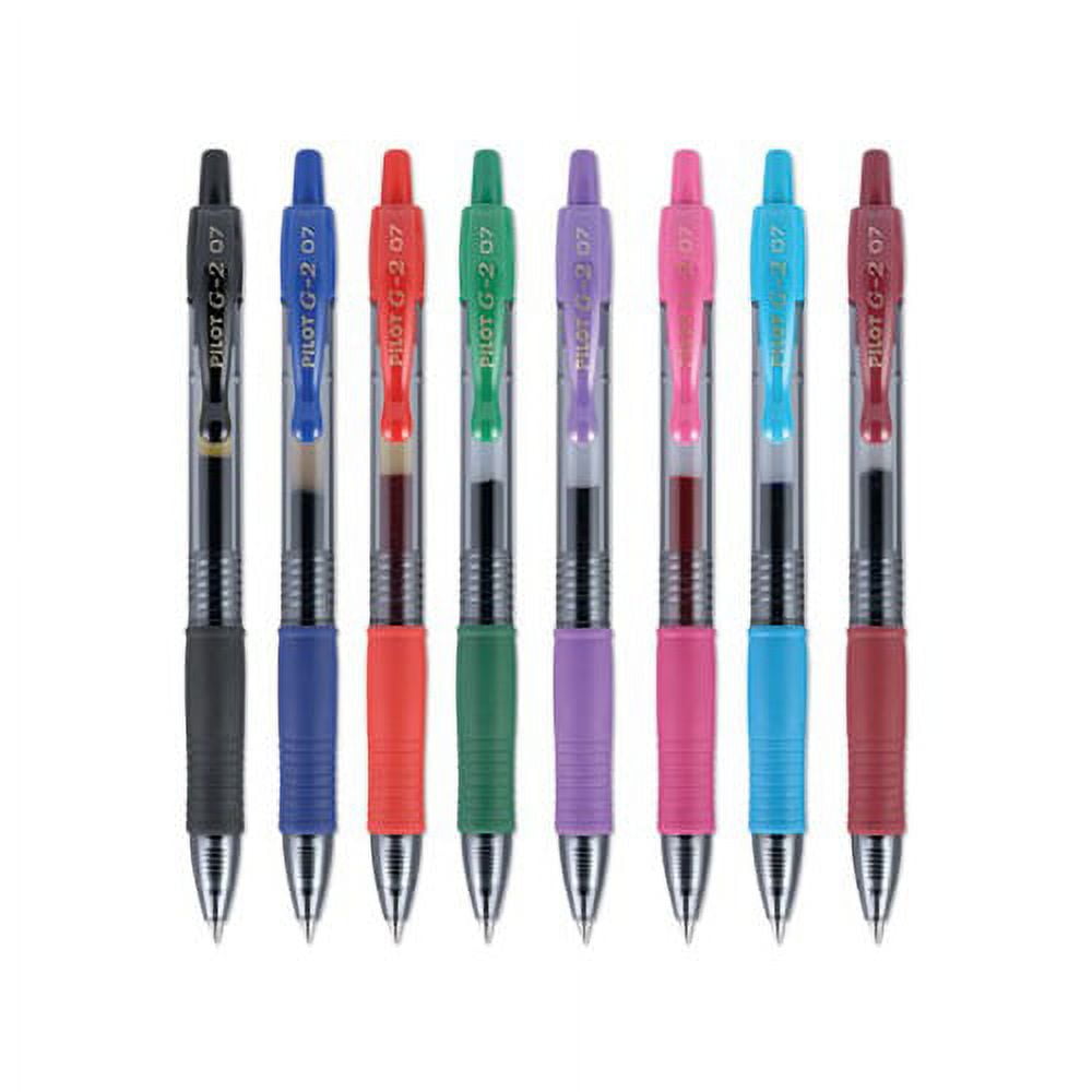 Pilot G2 Premium Retractable Gel Pens, Fine Point, 0.7 mm, Assorted Ink, 8 Count - Image 4