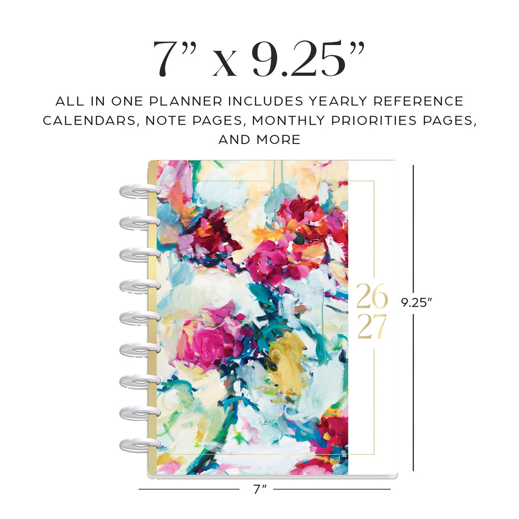 Happy Planner Monthly Weekly Classic Planner (7 x 9.25)Abstract Expression 15-Month April 2026-June 2027, disc bound system - Image 2