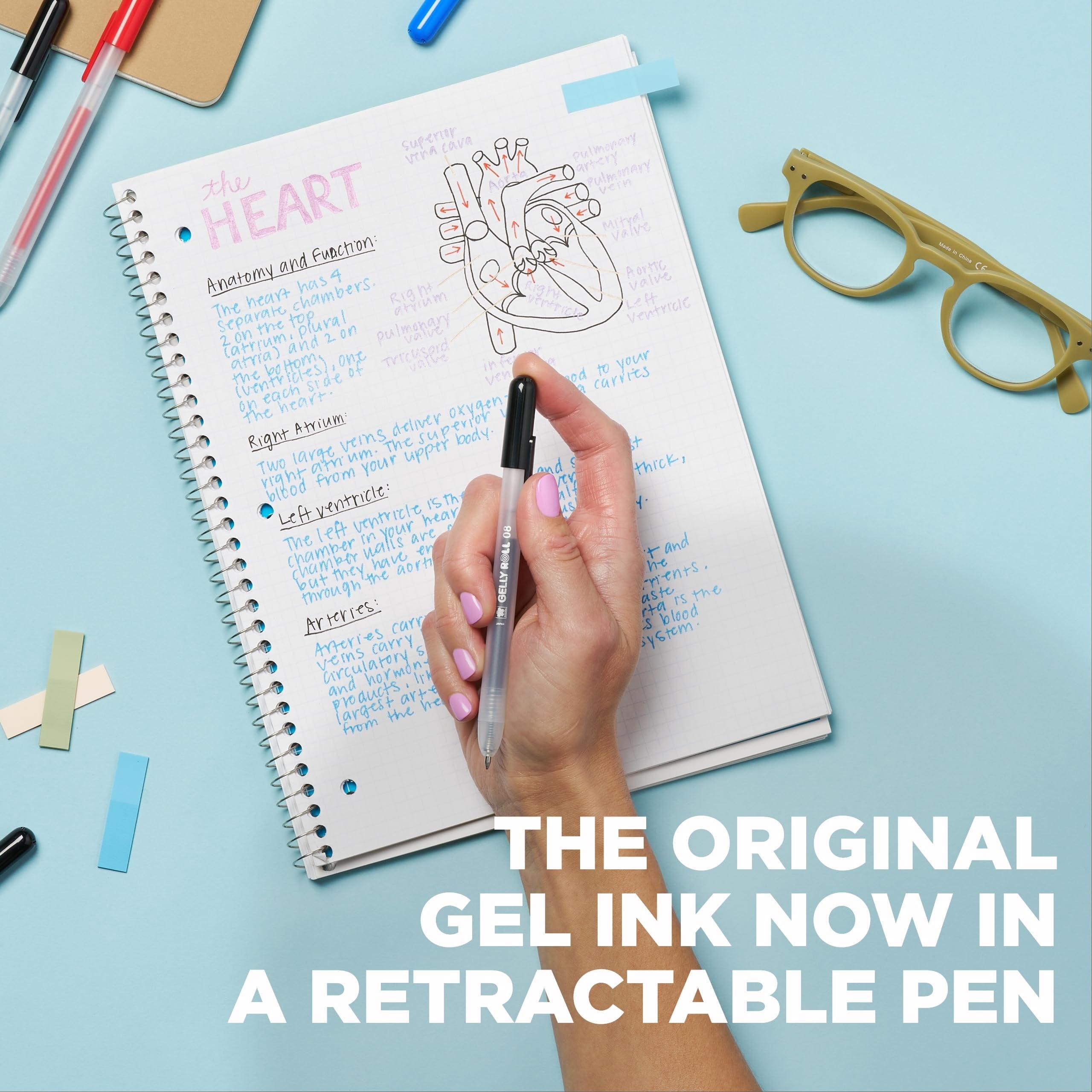 SAKURA Gelly Roll Retractable Gel Pens Colored - Opaque Color Set - Art Gifts, Holiday Gifts & DIY Projects - Medium Point Ink Pen - Colored - Image 3