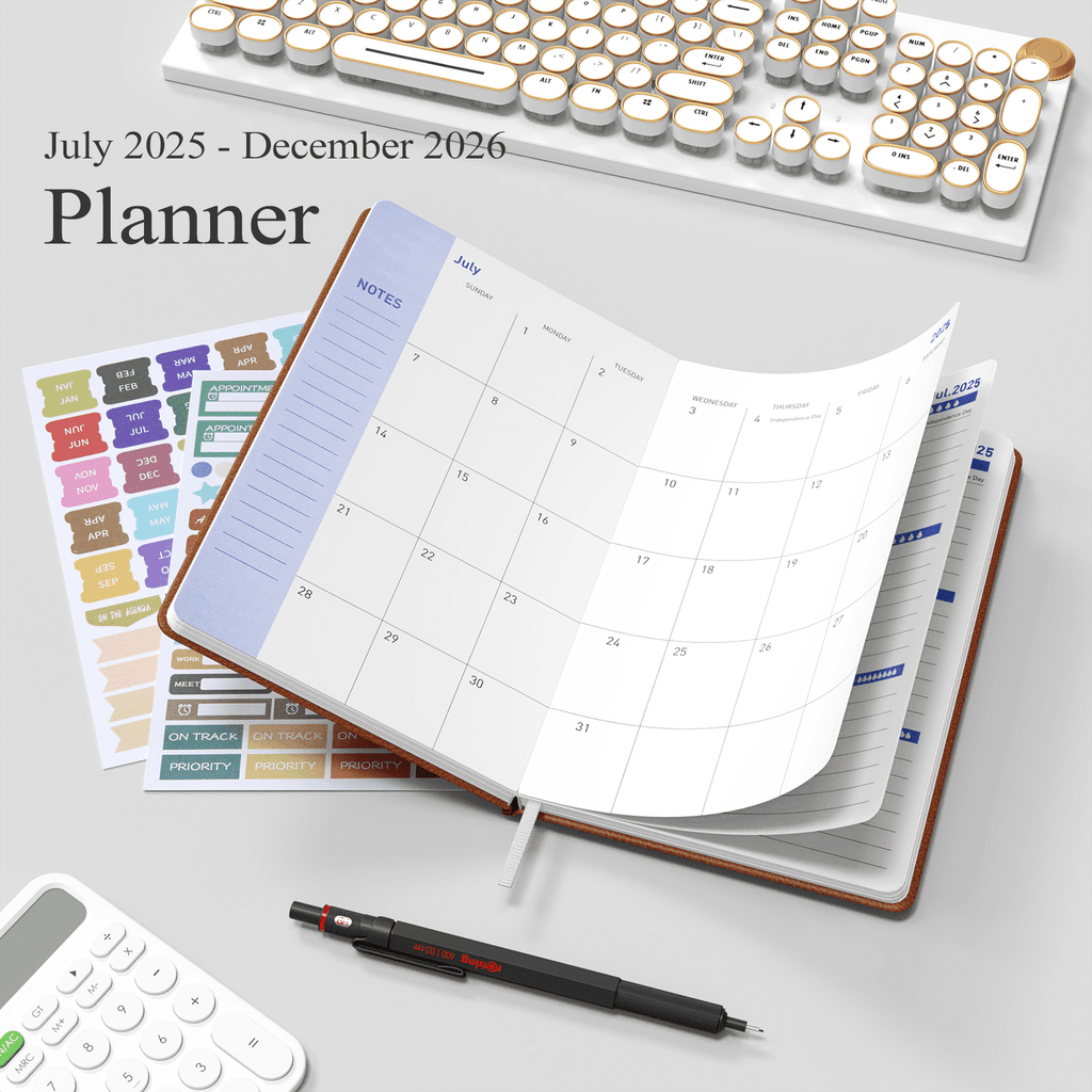 2025-2026 Planner - Academic Weekly & Monthly Planner 2025-2026 with Monthly Tabs,5.7" x 8", Jul. 2025 - Dec. 2026, Daily Planner with Pen H - Image 3